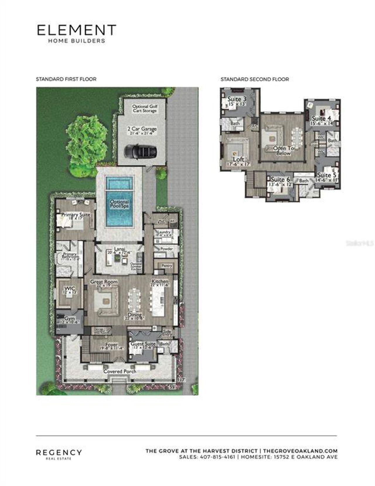 2D floor plan layout of this home in The Grove, Oakland, FL (Image 2). 2D floor plan layout of this home in The Grove, Oakland, FL (Image 2).