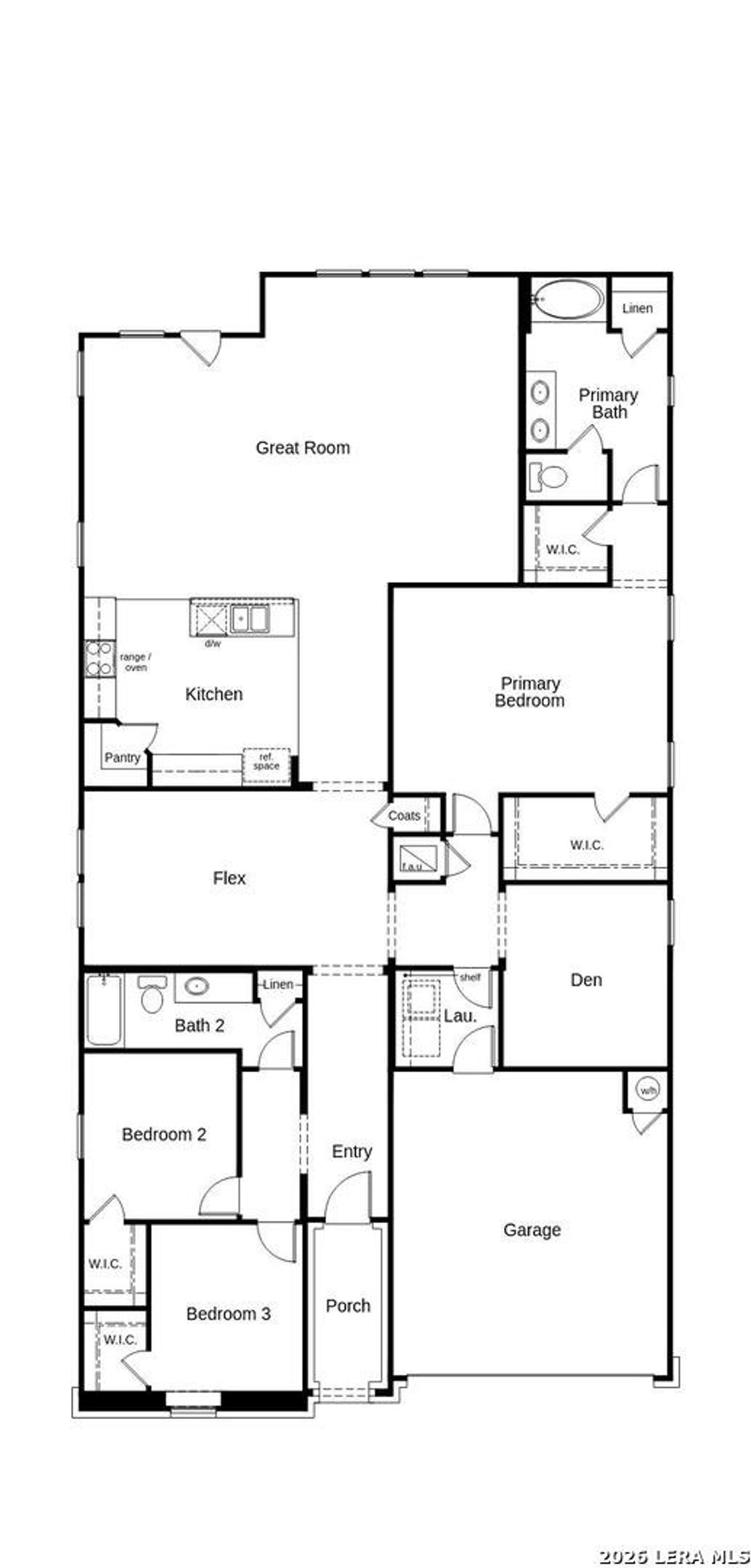 2D floor plan layout of this home in The Granary - Heritage Collection, San Antonio, TX (Image 2). 2D floor plan layout of this home in The Granary - Heritage Collection, San Antonio, TX (Image 2).