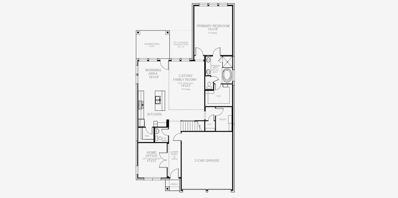 2D floor plan layout of this home in Briggs Ranch, San Antonio, TX (Image 2).