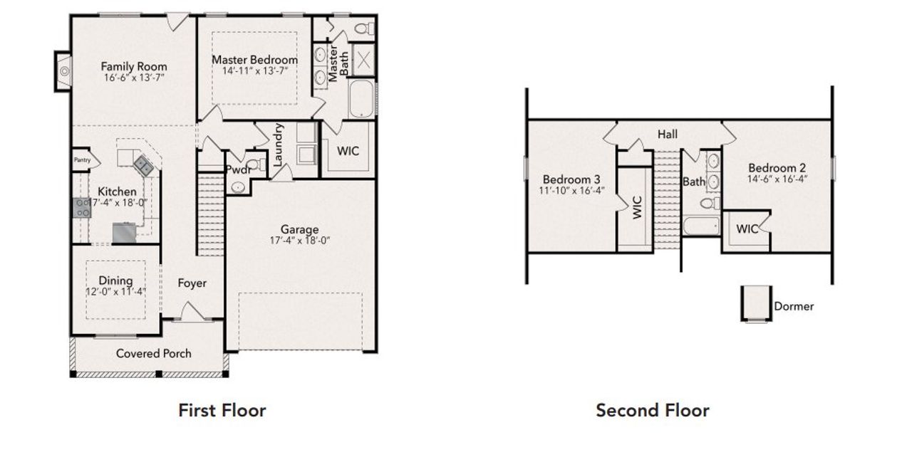 2D floor plan layout for the The Brunswick by JSJ Builders in Langdon Ridge, Angier, NC (Image 2). 2D floor plan layout for the The Brunswick by JSJ Builders in Langdon Ridge, Angier, NC (Image 2).