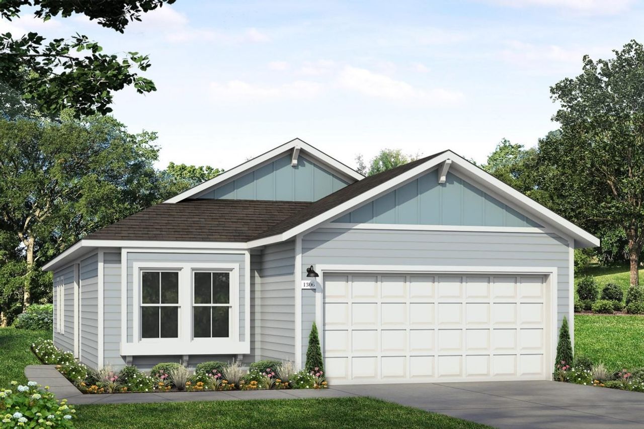 Representative exterior photo of a completed home built from the Durango 1306 by Brohn Homes in Durango, Mustang Ridge, TX (Image 2).