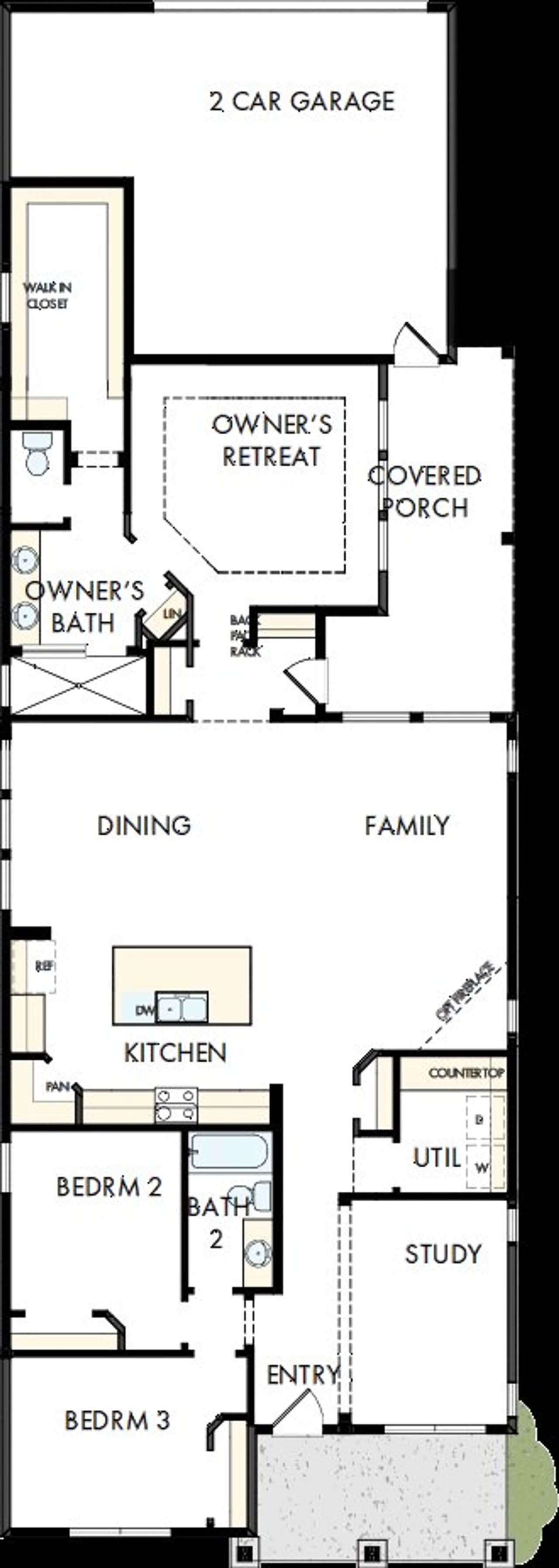 2D floor plan layout of this home in Two Step Farm 42', Montgomery, TX (Image 2). 2D floor plan layout of this home in Two Step Farm 42', Montgomery, TX (Image 2).