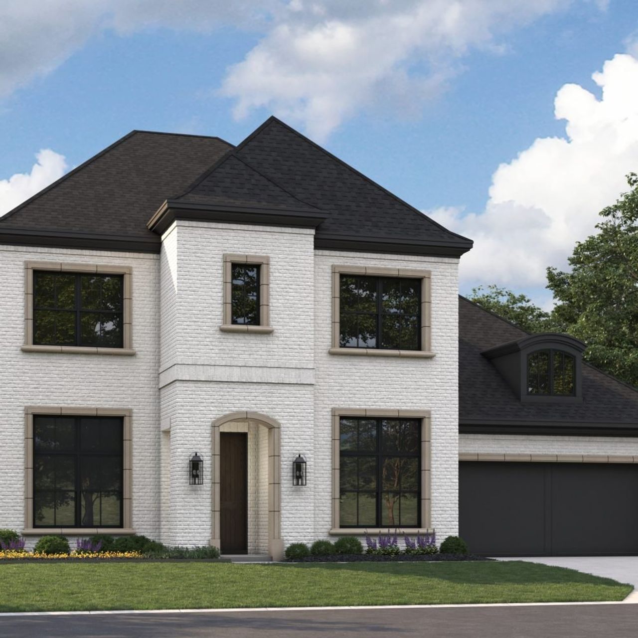 Front exterior of a new home in Lakewood at Brookhollow – 60′ Lots, Prosper, TX, highlighting curb appeal (Image 2).