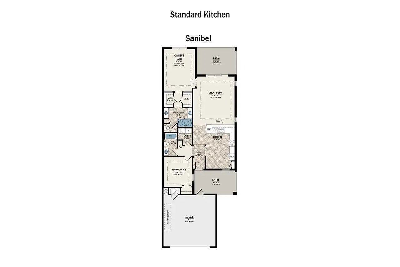 2D floor plan layout of this home in Inspiration at Watercolor Place, Bradenton, FL (Image 2). 2D floor plan layout of this home in Inspiration at Watercolor Place, Bradenton, FL (Image 2).