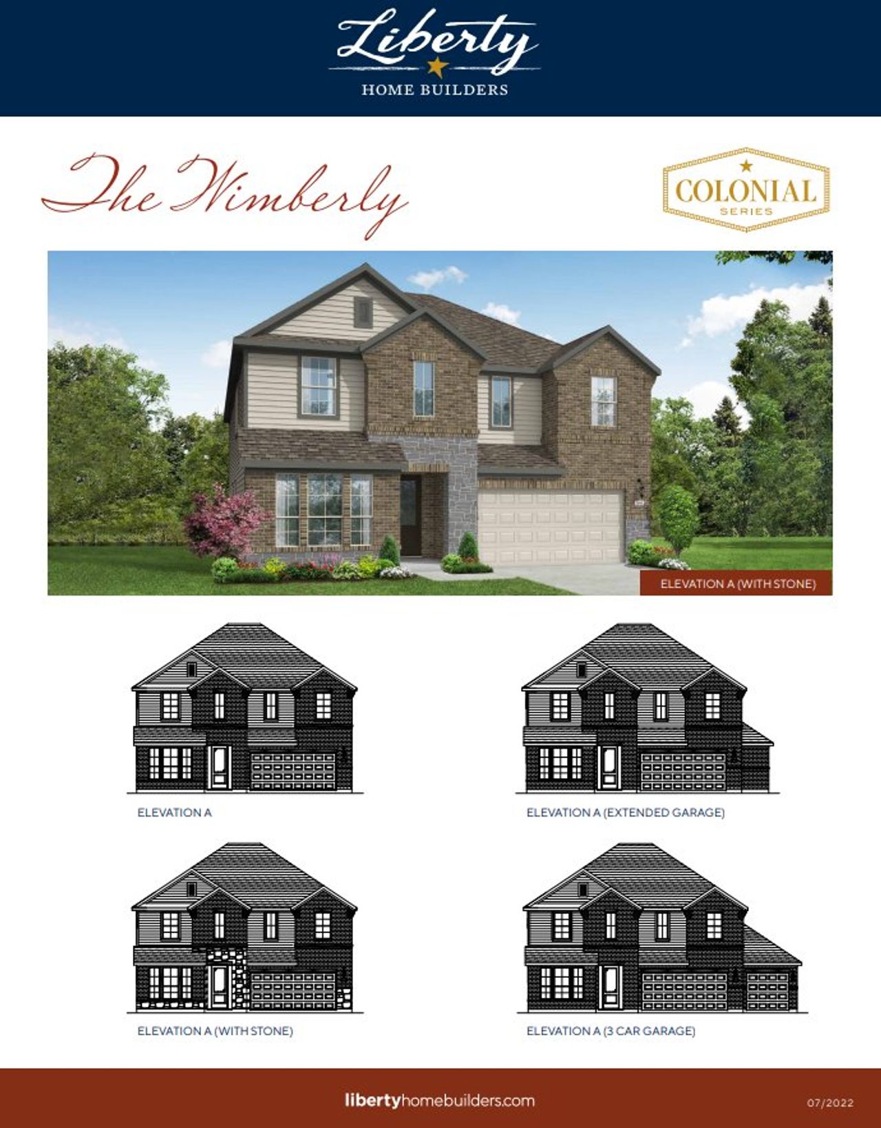 Representative exterior photo of a completed home built from the The Wimberley by McKinley Homes in Stone Creek Ranch, Hockley, TX (Image 2).