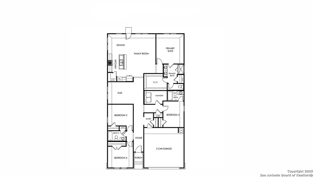 2D floor plan layout of this home in Arcadia Ridge - Classic Series, San Antonio, TX (Image 2). 2D floor plan layout of this home in Arcadia Ridge - Classic Series, San Antonio, TX (Image 2).