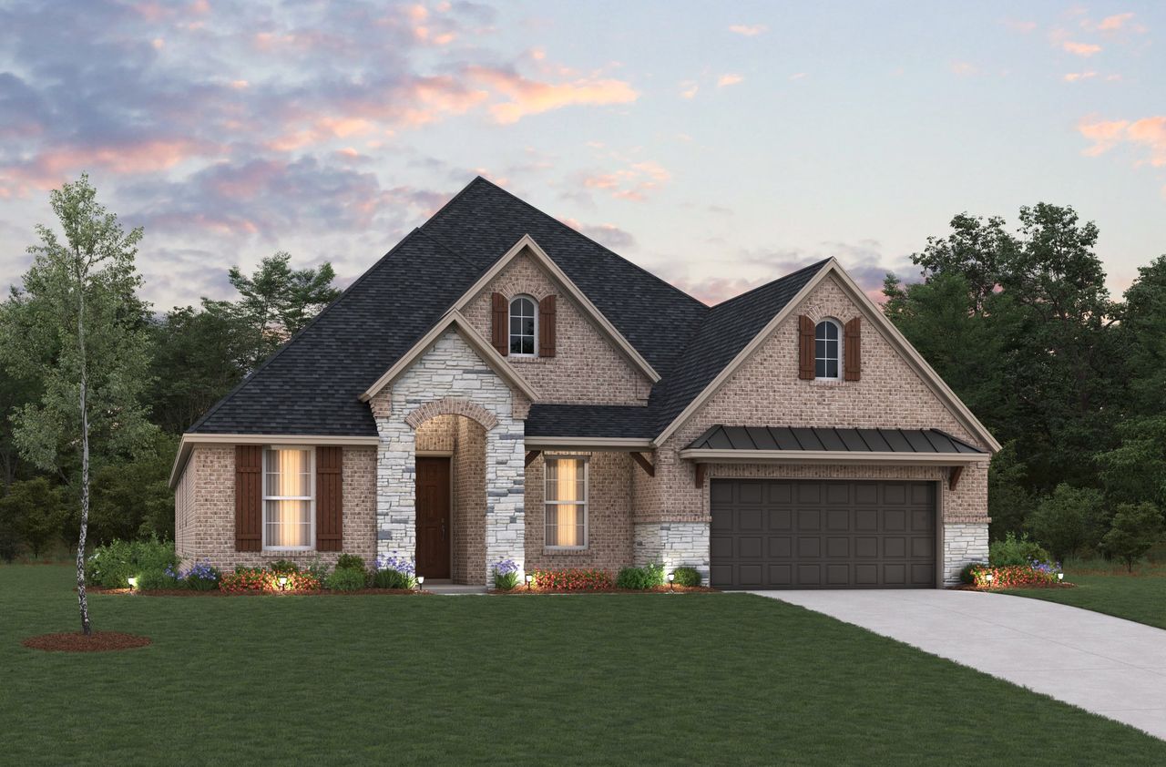 Representative exterior photo of a completed home built from the Kerrville by Beazer Homes in Ellwood, Iowa Colony, TX (Image 2).