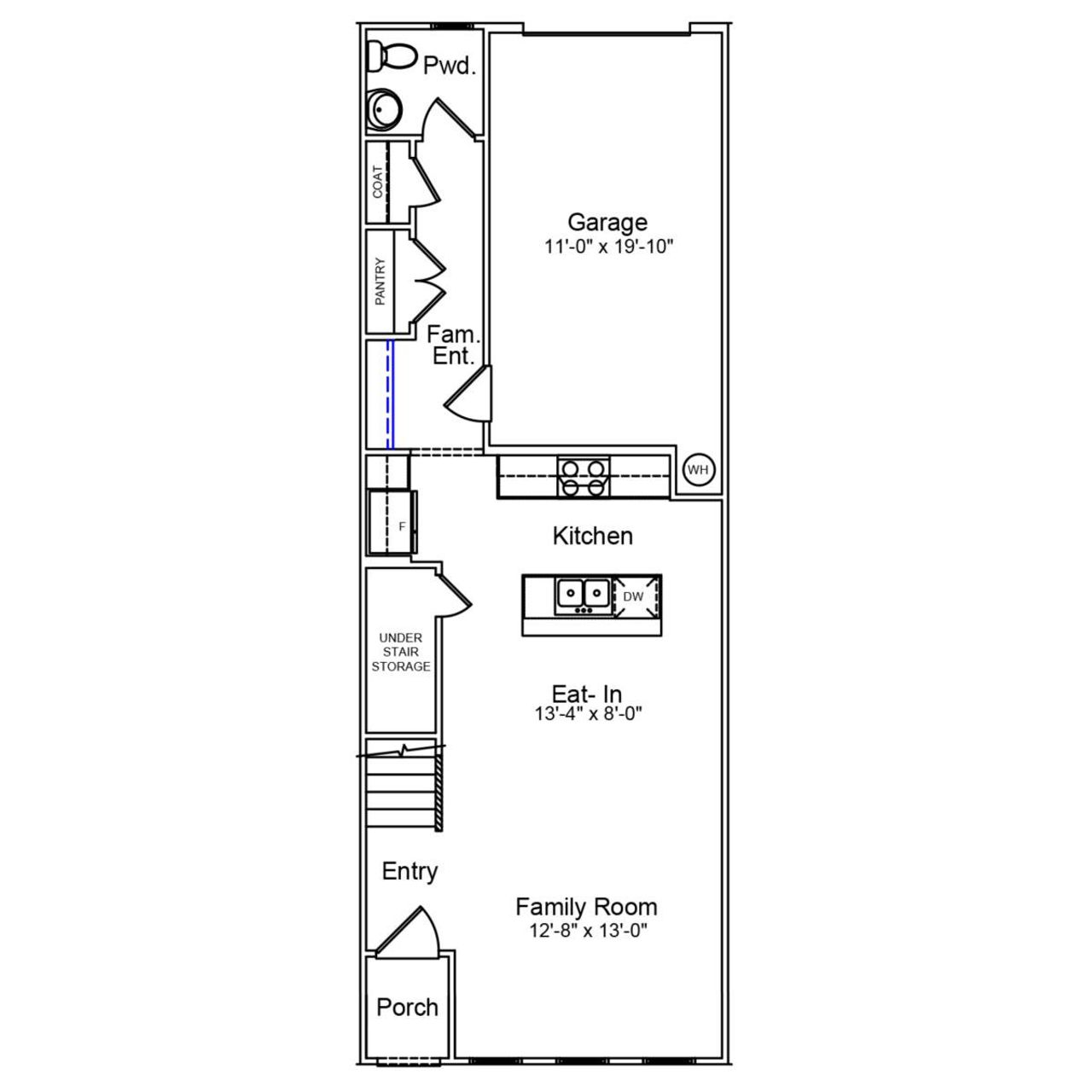 2D floor plan layout of this home in Lakeview Village, Charlotte, NC (Image 2).