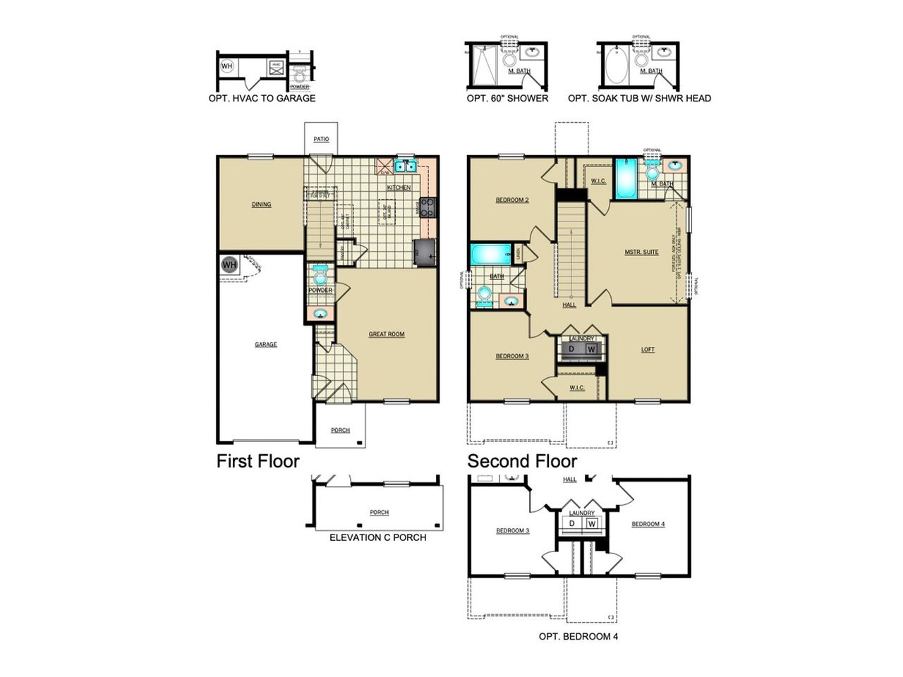 2D floor plan layout for the RC Berkleigh by Lennar in Saddle Ridge, Lytle, TX (Image 2).