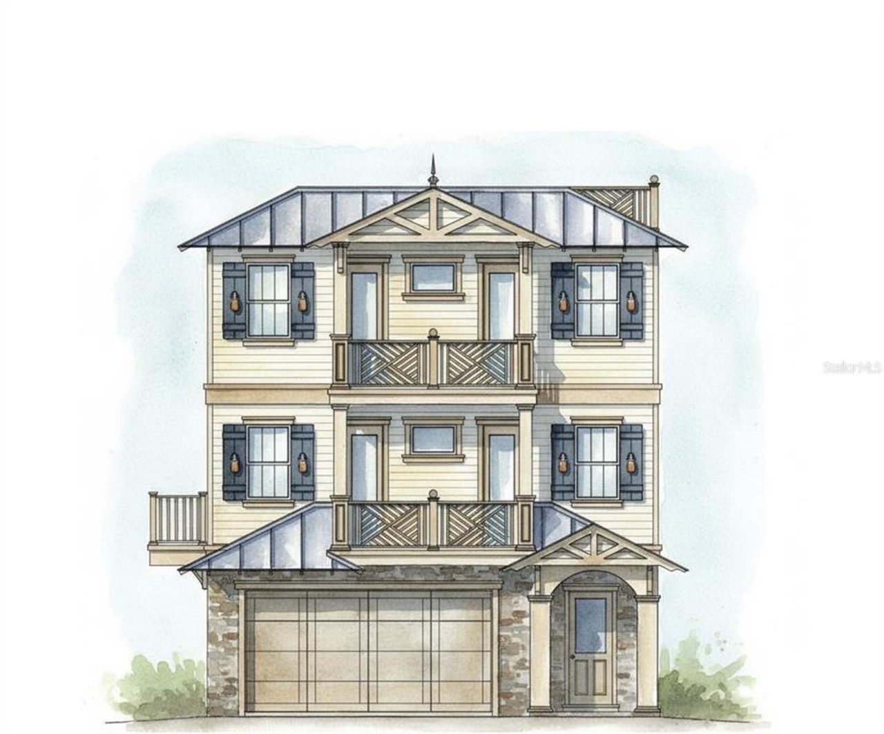 Exterior rendering of this home design in , Bradenton Beach, FL (Image 2).