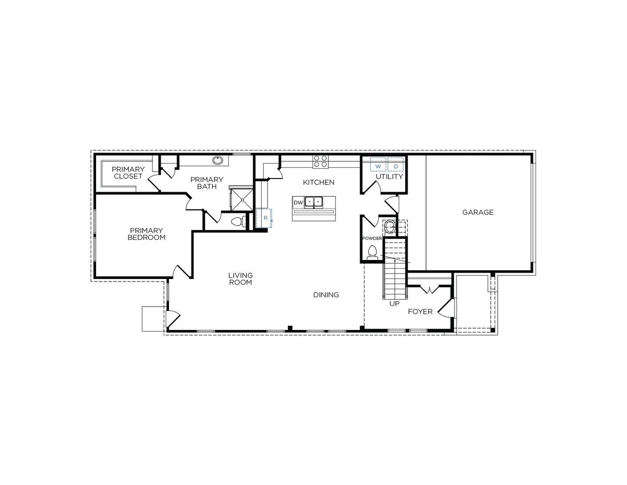 2D floor plan layout of this home in Emberly  45', Beasley, TX (Image 2).