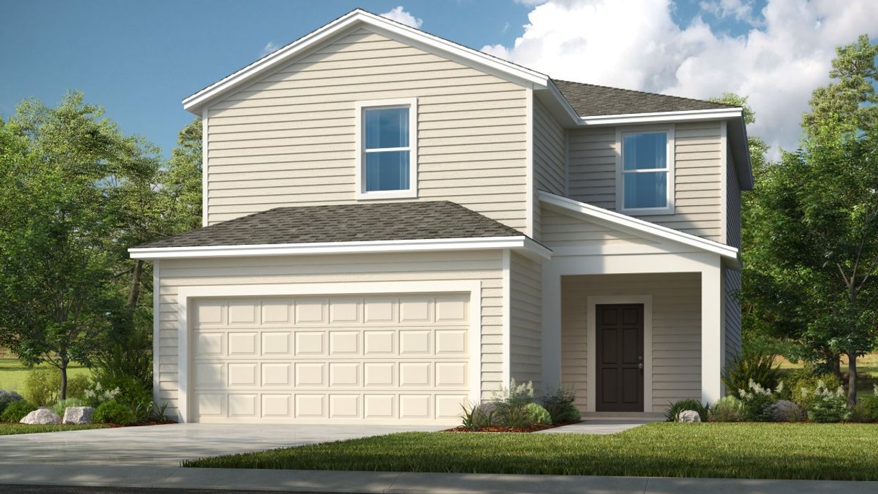 Representative exterior photo of a completed home built from the Dove by Taylor Morrison in Coopers Meadow, Jacksonville, FL (Image 2).