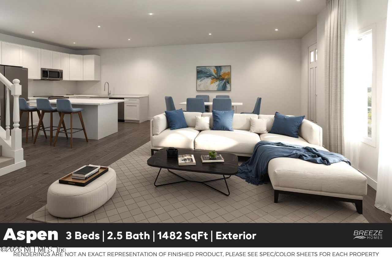 Furnished interior view inside a new home in , Jacksonville (Image 2).