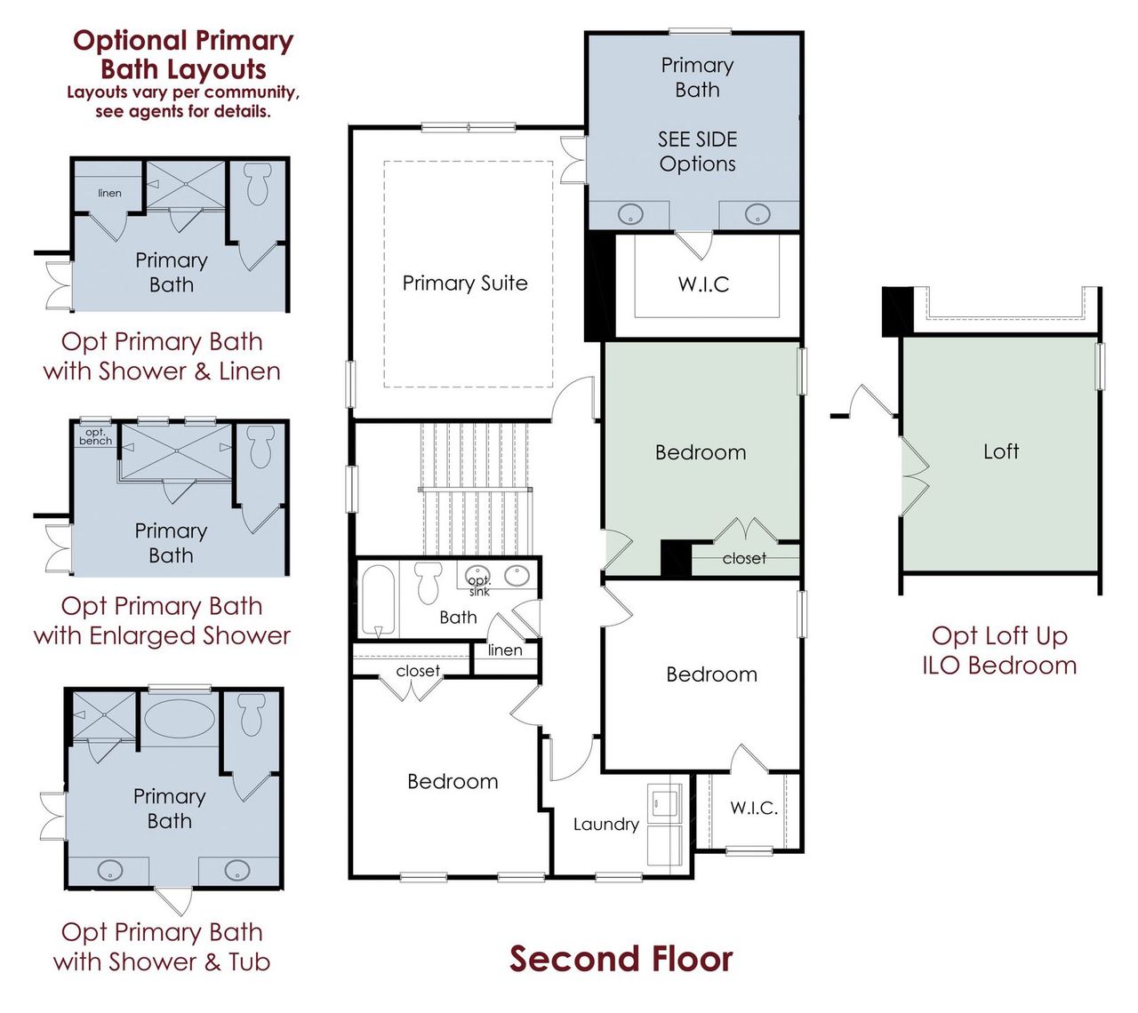 2D floor plan layout for the Hawthorn-II by Chafin Communities in Hagood Farm, Bethlehem, GA (Image 2).