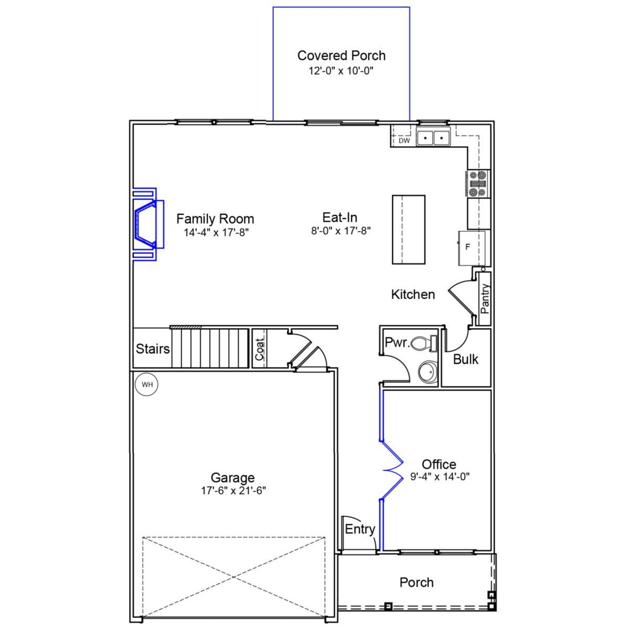 2D floor plan layout of this home in Hanes Lake, Winston-Salem, NC (Image 2).