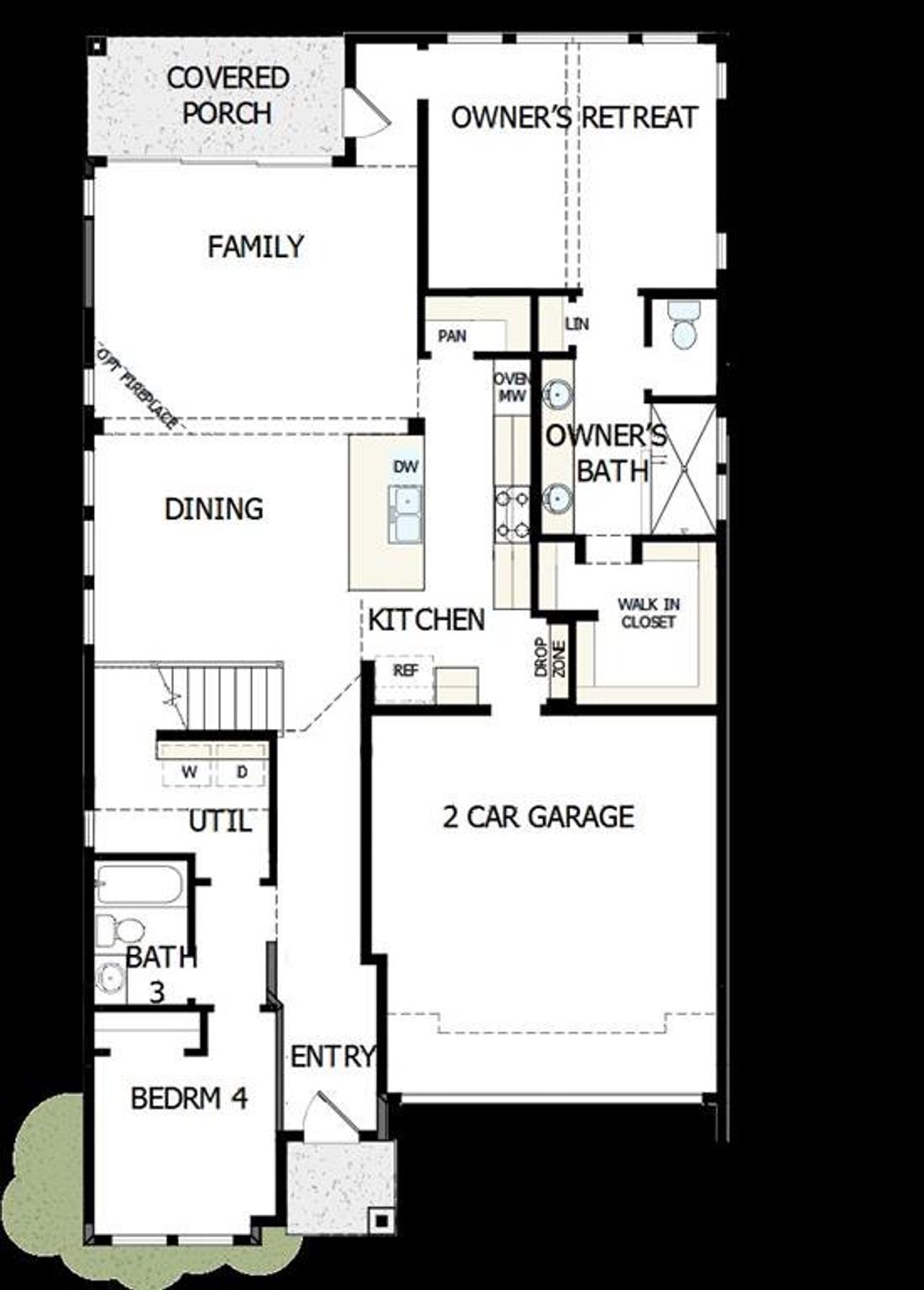 2D floor plan layout of this home in Painted Tree - Classic Series, McKinney, TX (Image 2). 2D floor plan layout of this home in Painted Tree - Classic Series, McKinney, TX (Image 2).