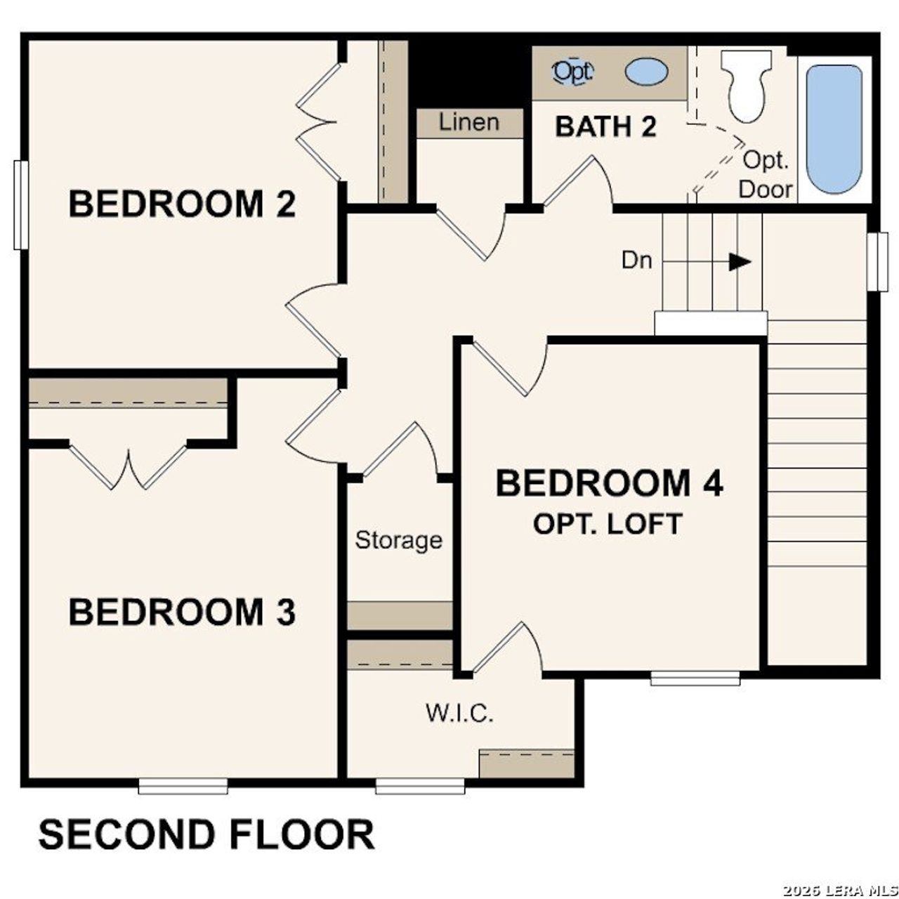 2D floor plan layout of this home in Millican Grove, San Antonio, TX (Image 2).