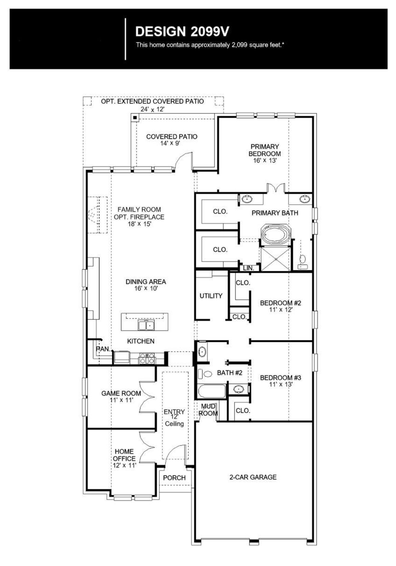 2D floor plan layout of this home in , Manvel, TX (Image 2).