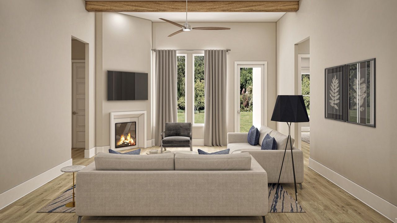 Furnished interior view inside a new home in Cibolo Crossing, Universal City (Image 2).