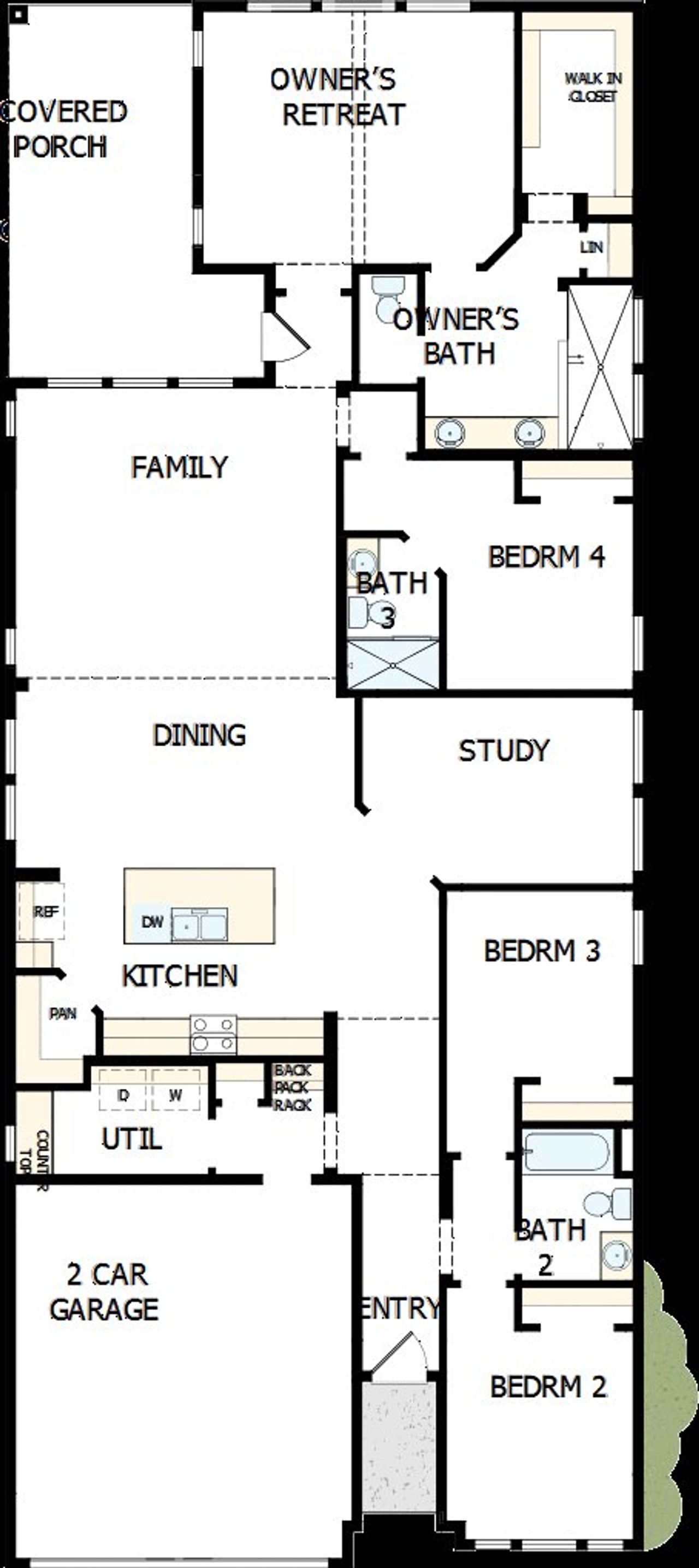 2D floor plan layout of this home in Grange 45' Homesites, Katy, TX (Image 2). 2D floor plan layout of this home in Grange 45' Homesites, Katy, TX (Image 2).