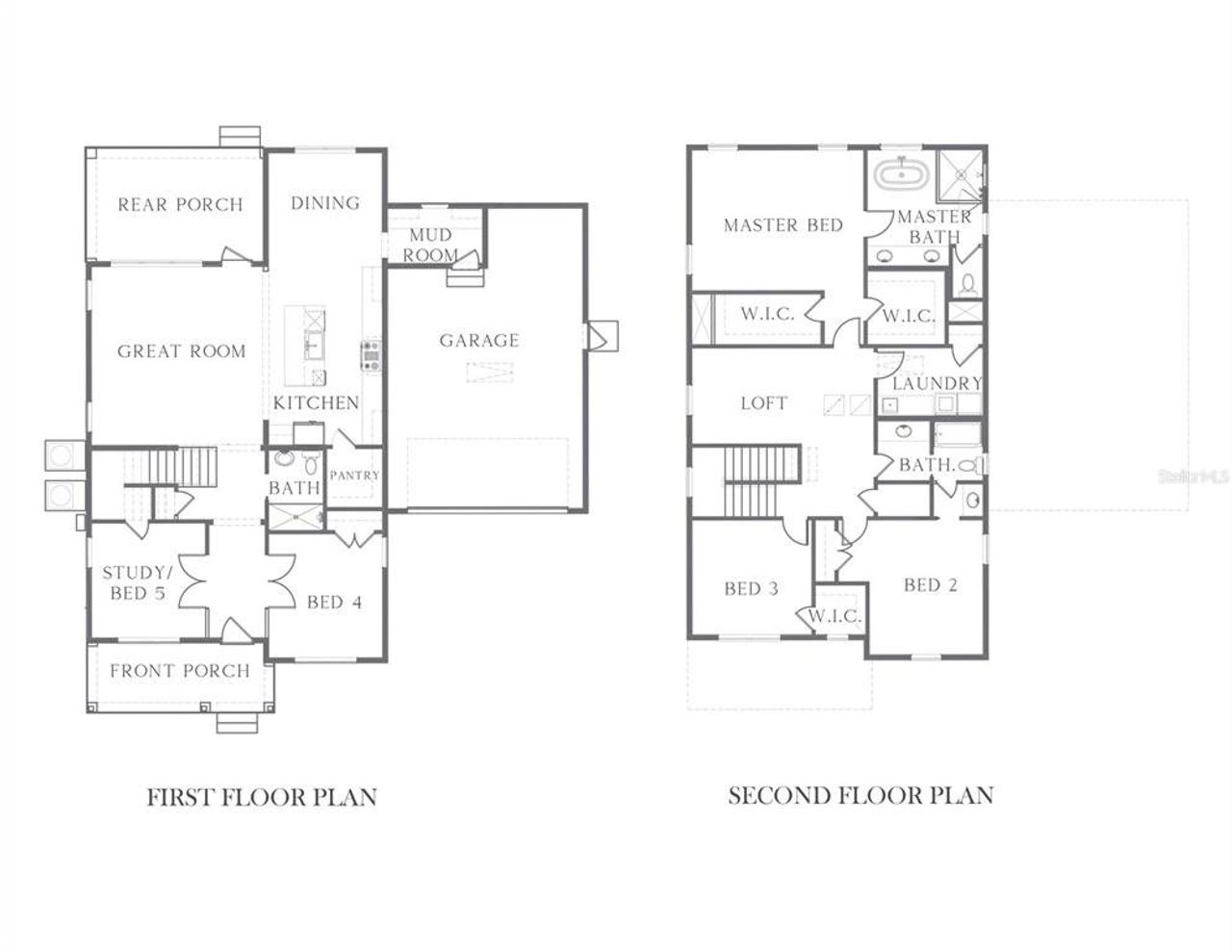 2D floor plan layout of this home in , St. Petersburg, FL (Image 2).