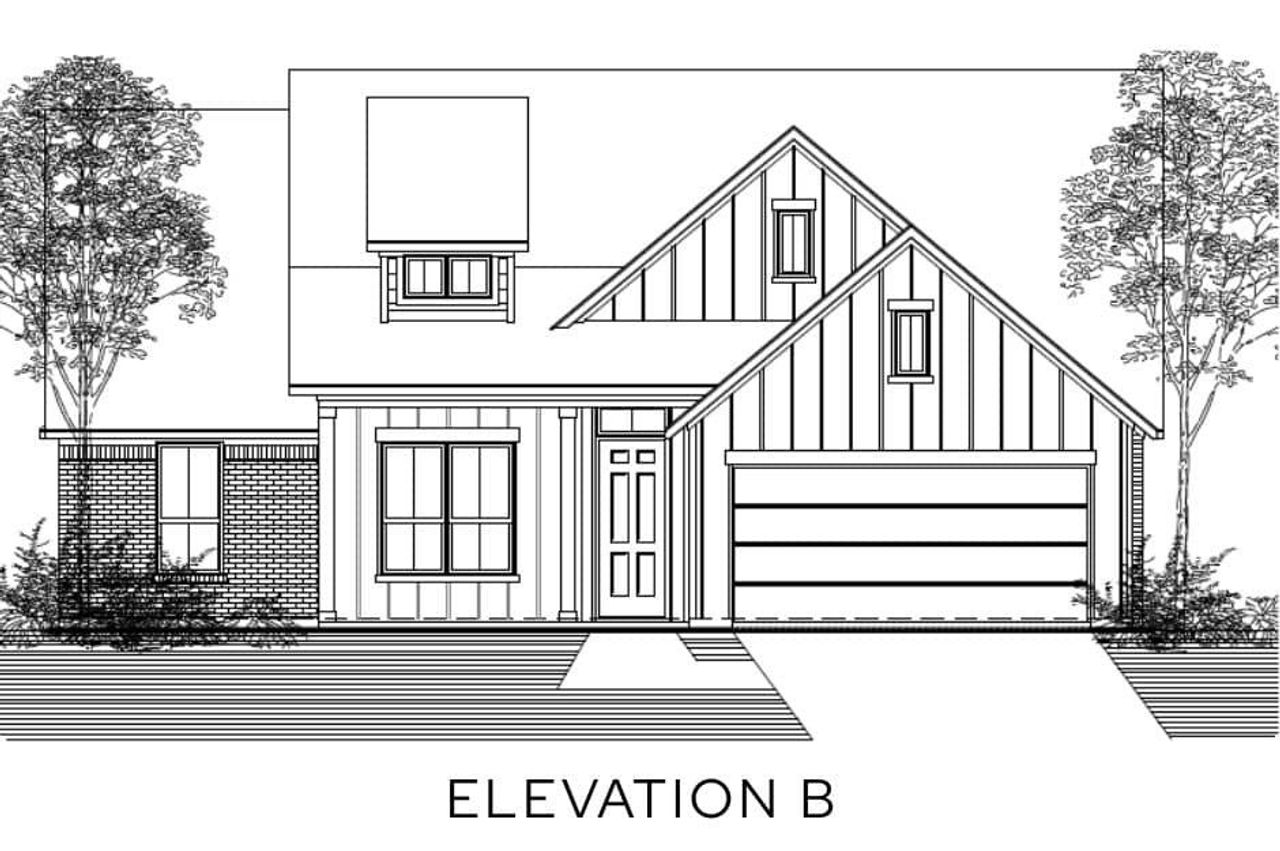 Representative rendering of the exterior for the The Siena by Lillian Custom Homes (Image 2).