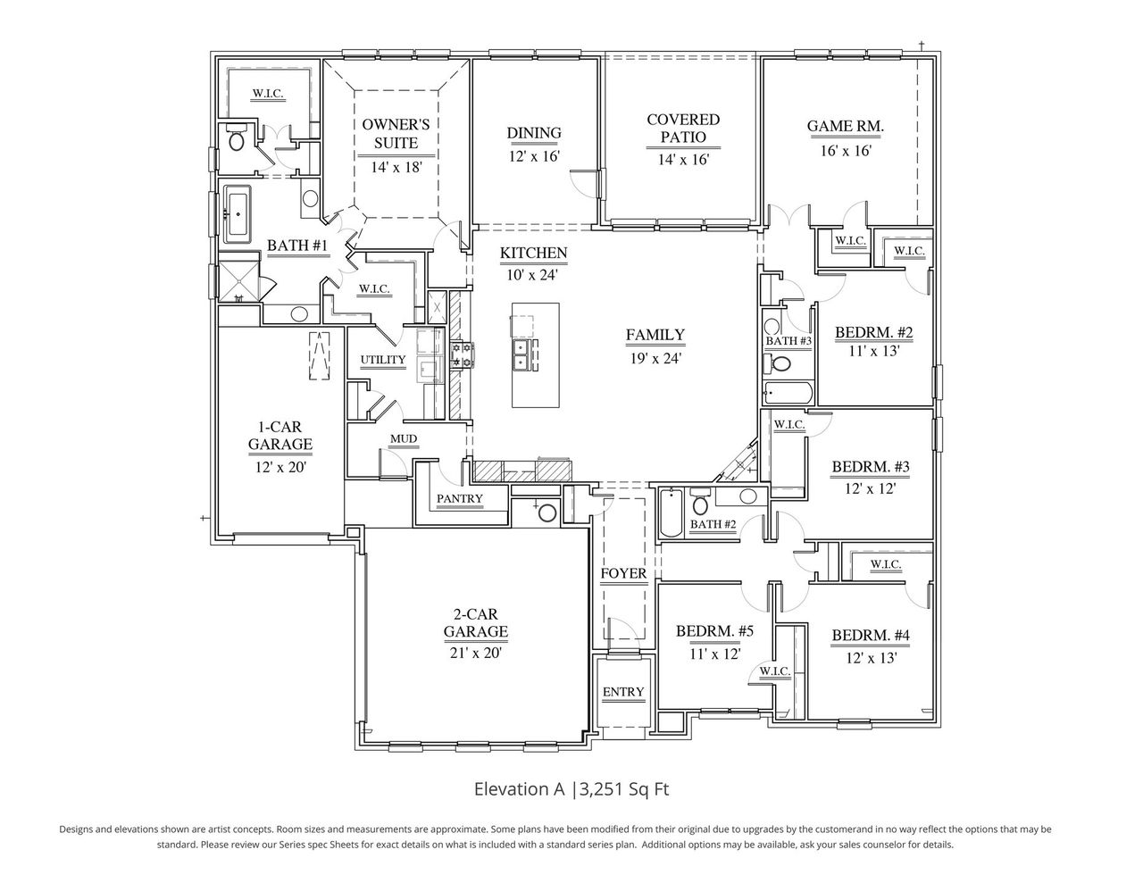 2D floor plan layout for the Carson by Our Country Homes in Rocky Top Ranch, Reno, TX (Image 2). 2D floor plan layout for the Carson by Our Country Homes in Rocky Top Ranch, Reno, TX (Image 2).