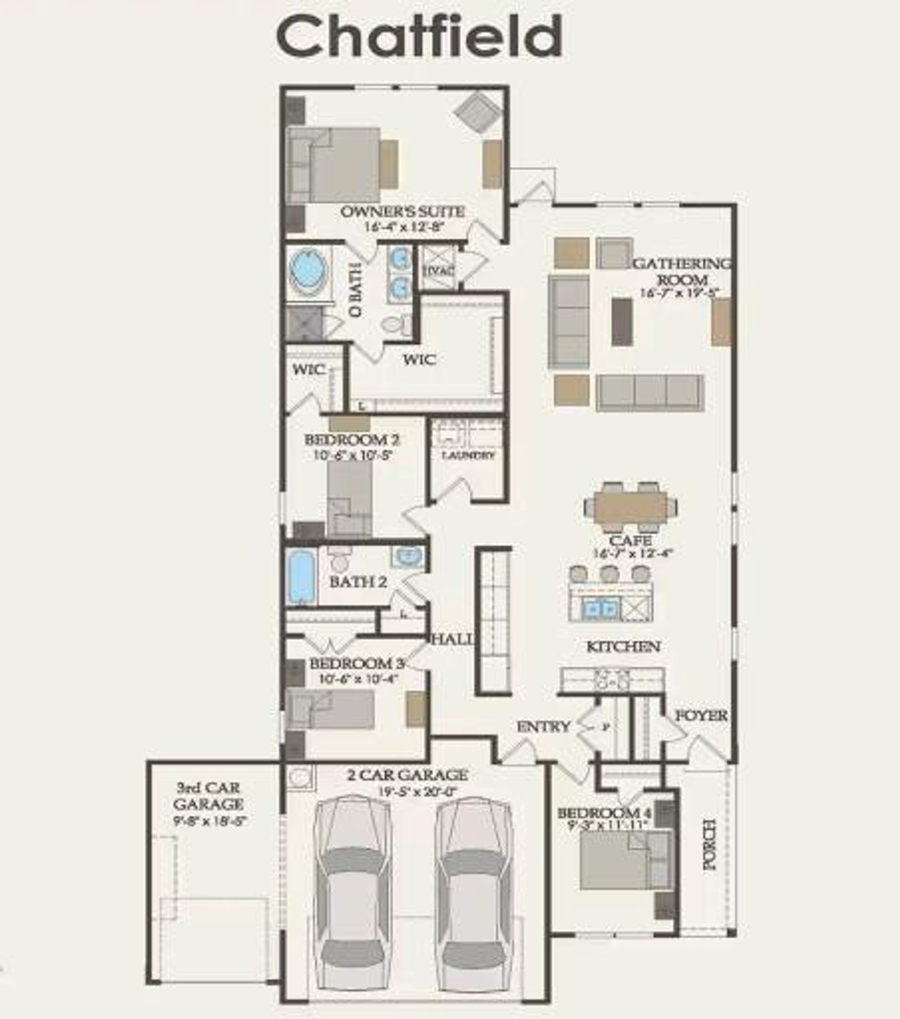 2D floor plan layout of this home in River Ranch, Dayton, TX (Image 2).