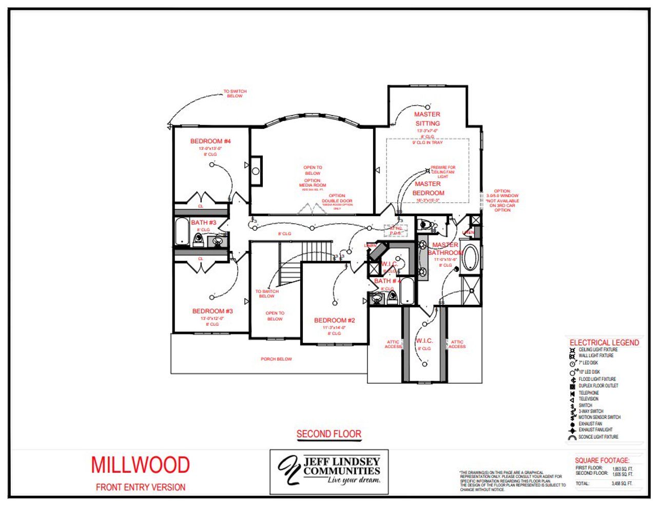 2D floor plan layout for the Millwood A by Jeff Lindsey Communities in Lamar Farms, Newnan, GA (Image 2). 2D floor plan layout for the Millwood A by Jeff Lindsey Communities in Lamar Farms, Newnan, GA (Image 2).