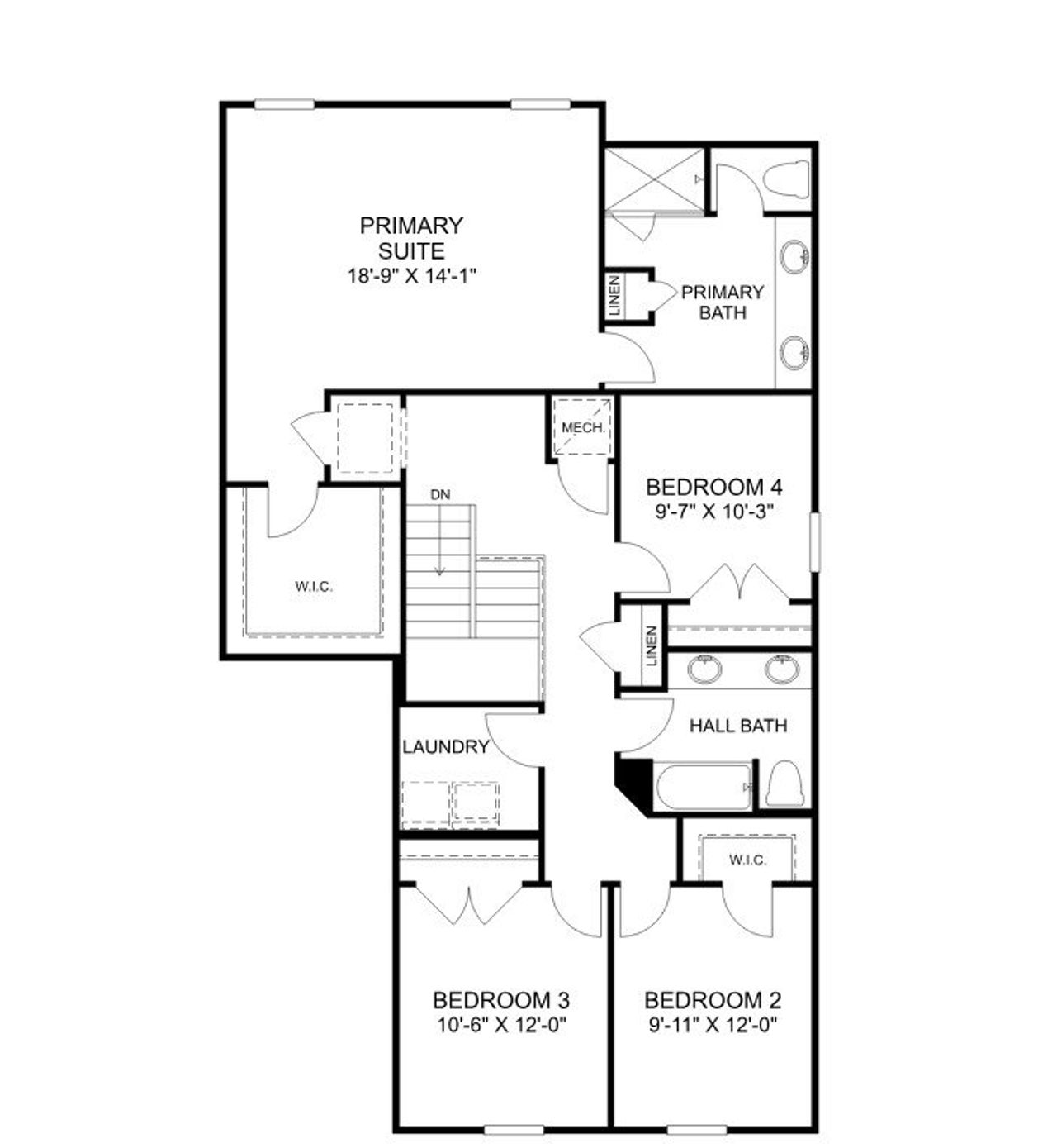 2D floor plan layout of this home in Oakfield Trails, Parrish, FL (Image 2). 2D floor plan layout of this home in Oakfield Trails, Parrish, FL (Image 2).