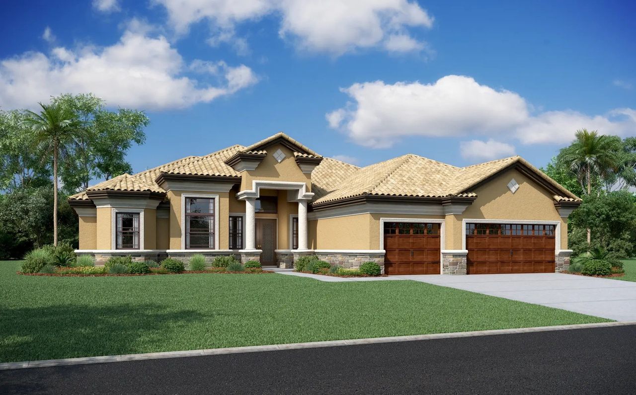 Image 2 representing the Palermo by Vitale Homes in Hidden Ridge, New Port Richey, FL.