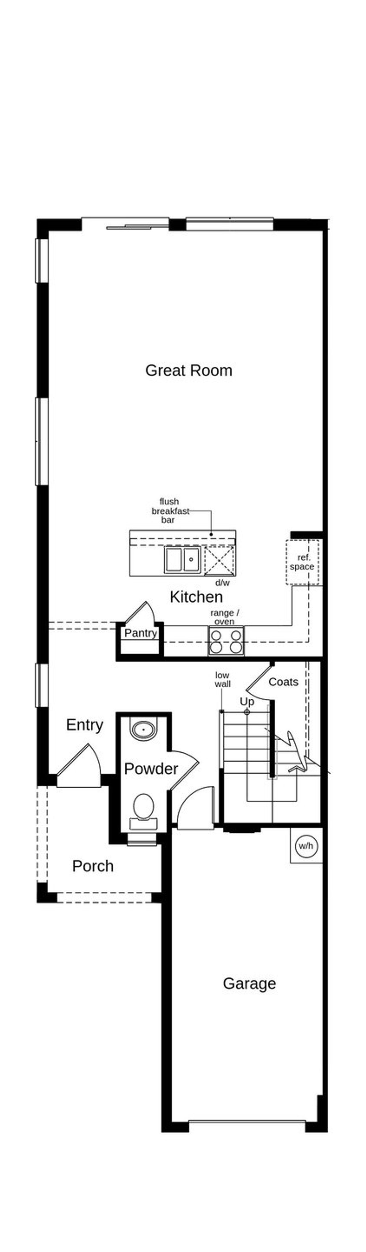 2D floor plan layout of this home in Reserve at Forest Lake Townhomes, Lake Wales, FL (Image 2).