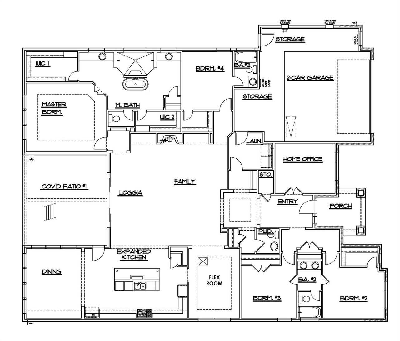 2D floor plan layout of this home in Santa Rita Ranch, Liberty Hill, TX (Image 2).
