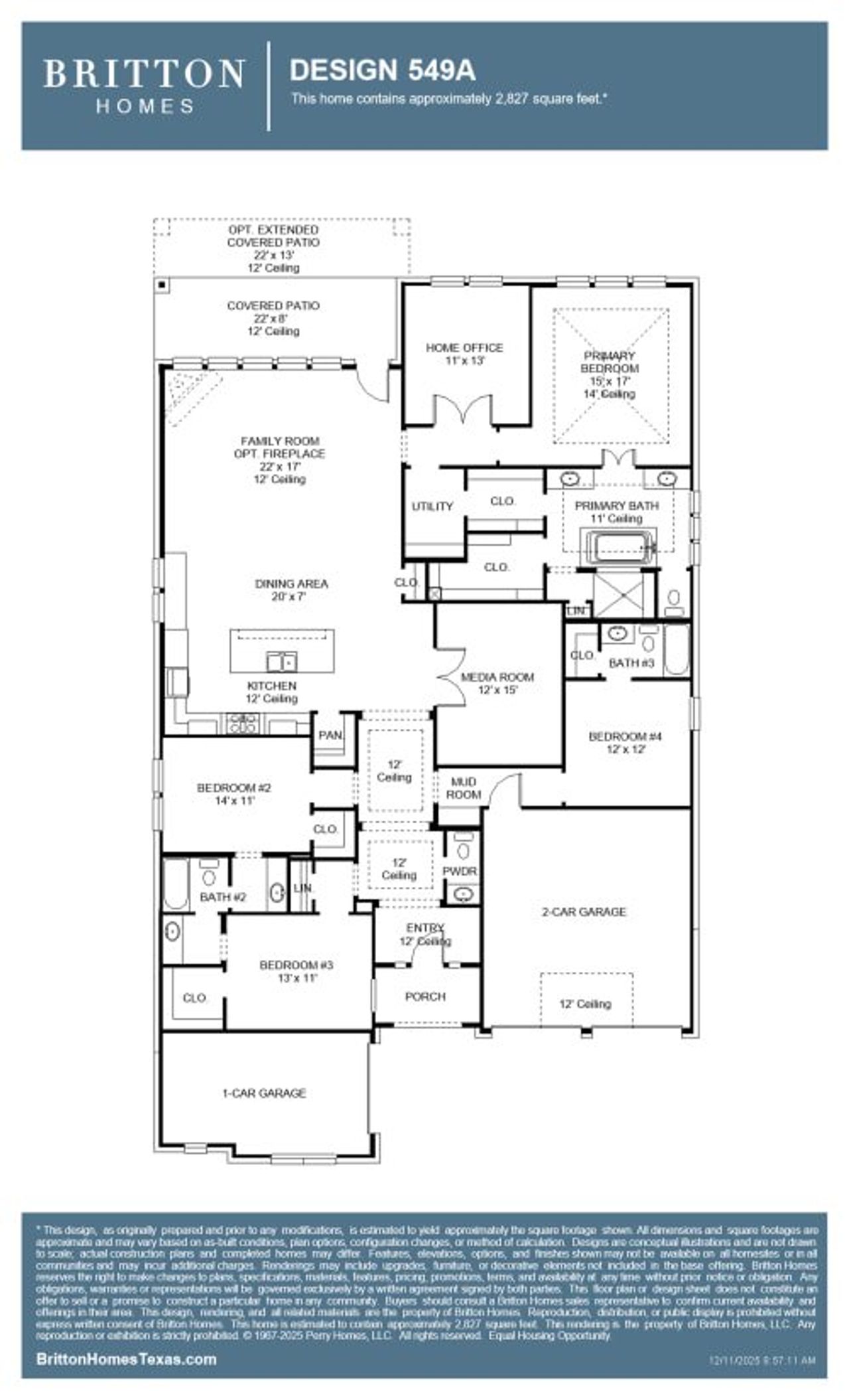 2D floor plan layout of this home in Walsh, Fort Worth, TX (Image 2).