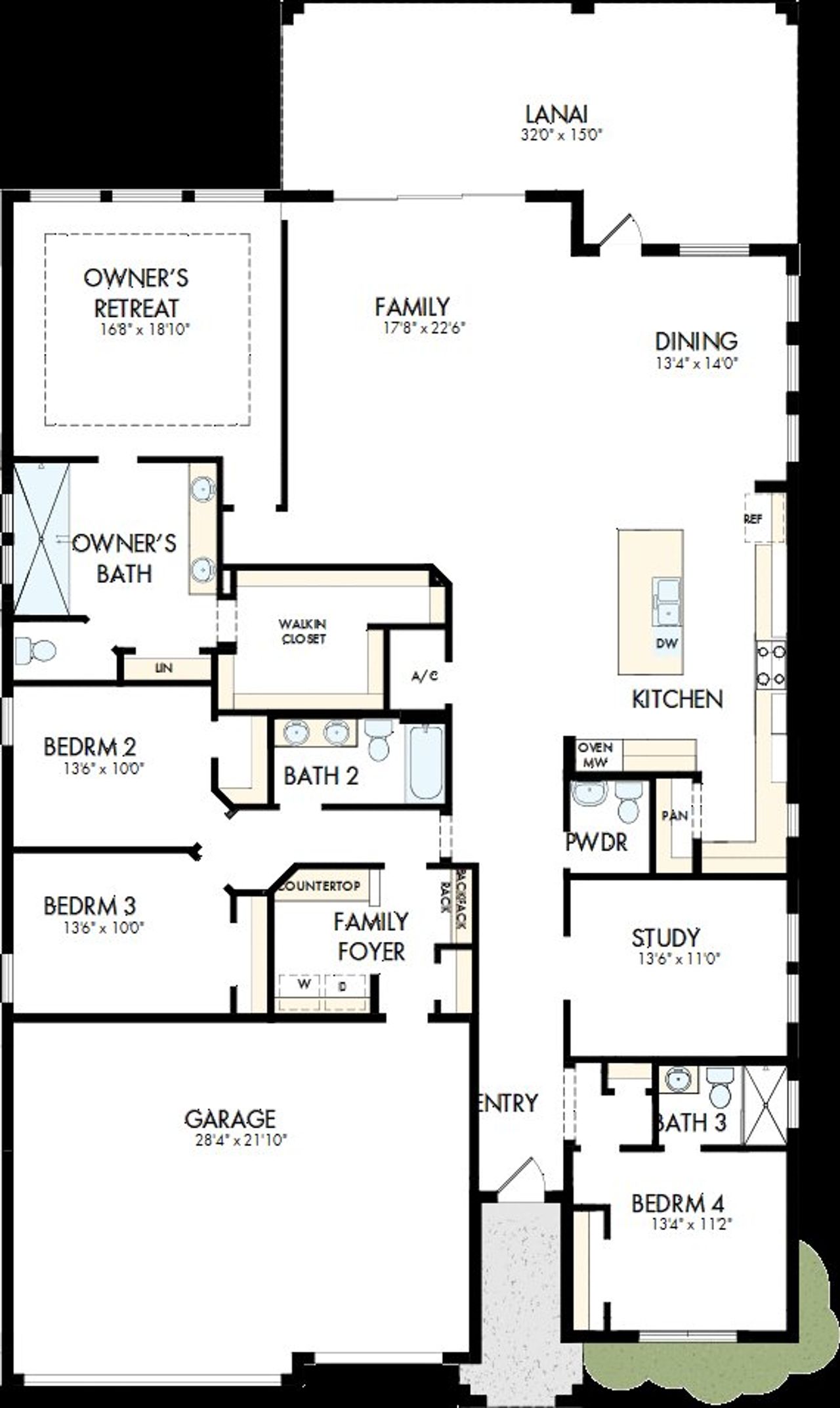 2D floor plan layout of this home in Palmera Wellen Park - Classic Series, Venice, FL (Image 2). 2D floor plan layout of this home in Palmera Wellen Park - Classic Series, Venice, FL (Image 2).