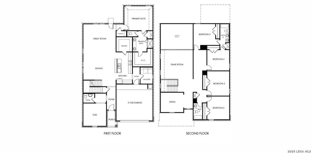 2D floor plan layout of this home in , San Antonio, TX (Image 2).