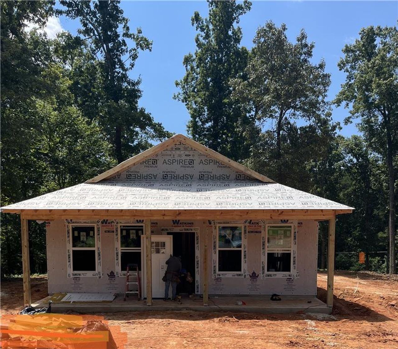 In-progress construction of a new home in , Ellijay, GA (Image 2).