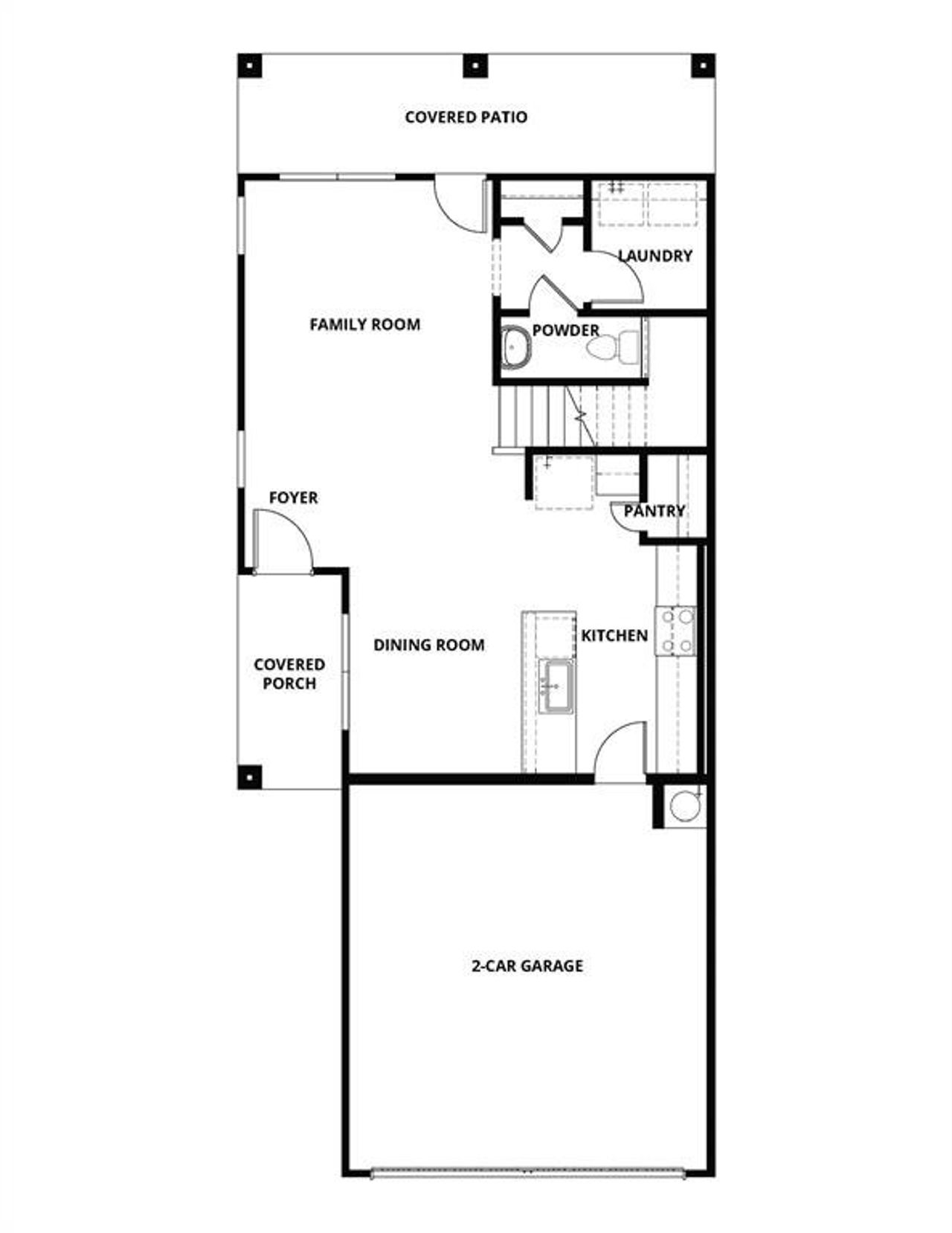 Rendering of the first floor of the Marsh floorplan.