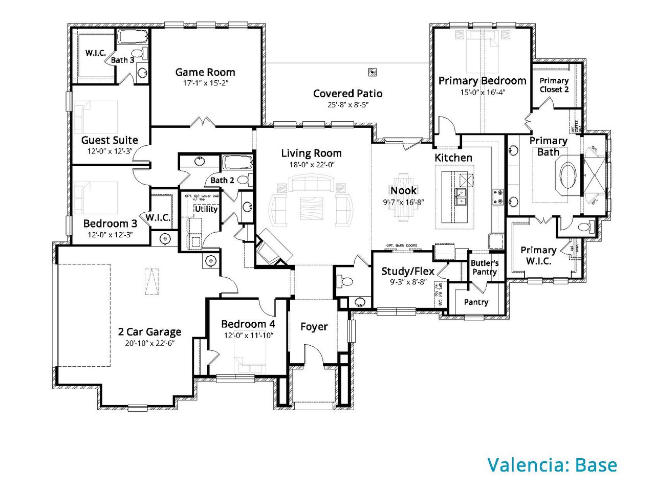 2D floor plan layout of this home in Lakeridge Estates, Lorena, TX (Image 2).