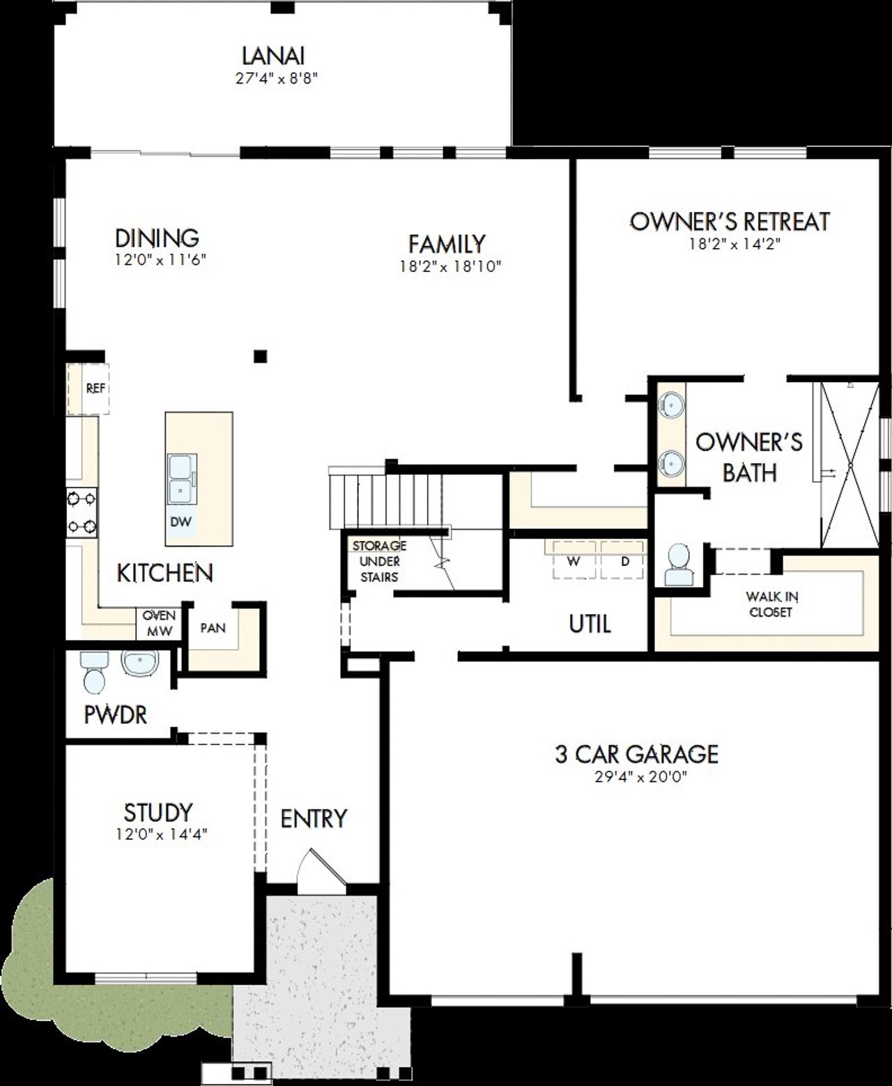 2D floor plan layout of this home in Southwind – Executive Series, Plant City, FL (Image 2).