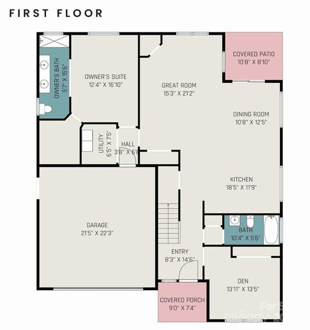 2D floor plan layout of this home in Cedars at First Street, Huntersville, NC (Image 2). 2D floor plan layout of this home in Cedars at First Street, Huntersville, NC (Image 2).