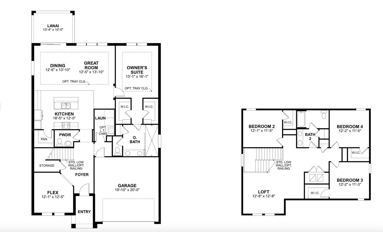 2D floor plan layout of this home in Sweetwater at Lakewood Ranch, Lakewood Ranch, FL (Image 2).
