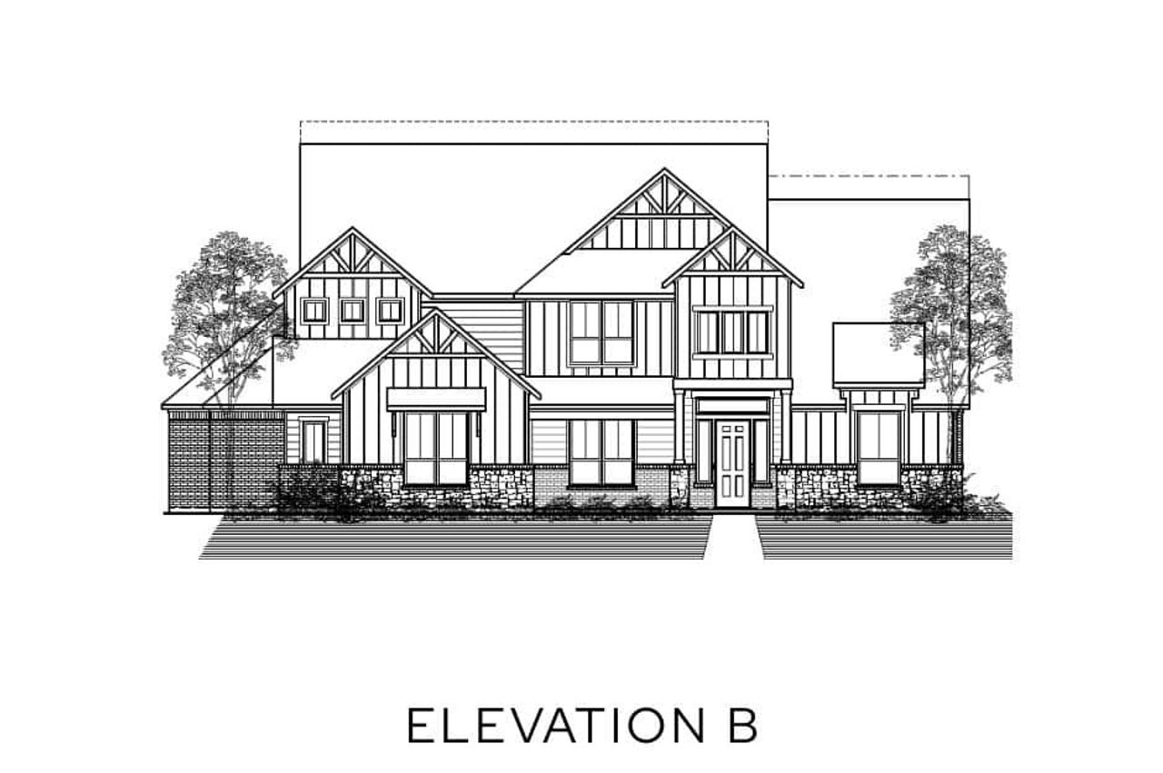 Representative rendering of the exterior for the The Carmelita by Lillian Custom Homes (Image 2).