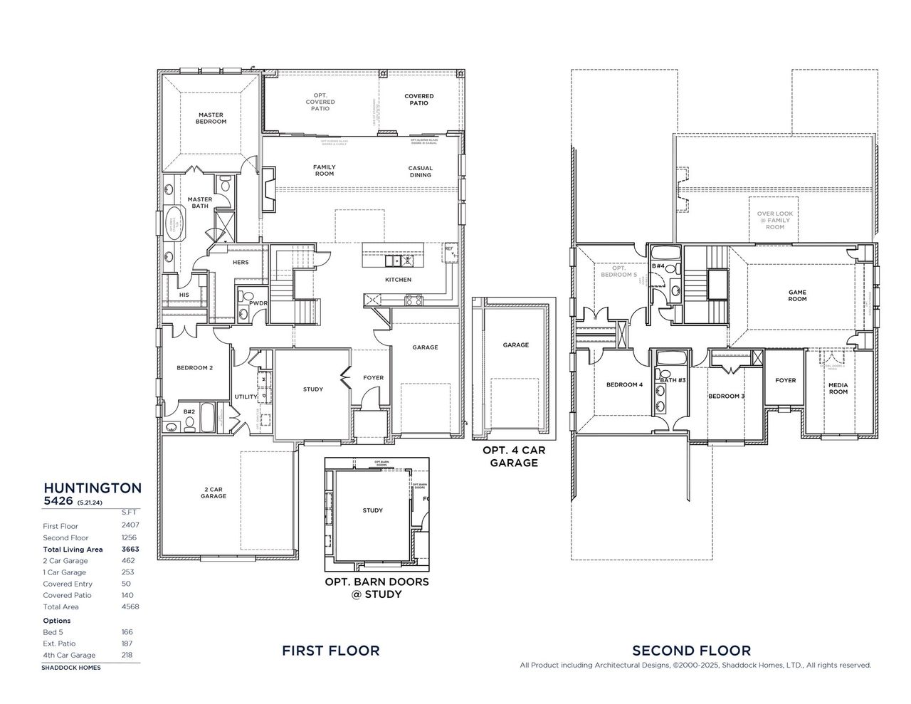 2D floor plan layout of this home in Custer Ridge Estates, Allen, TX (Image 2).
