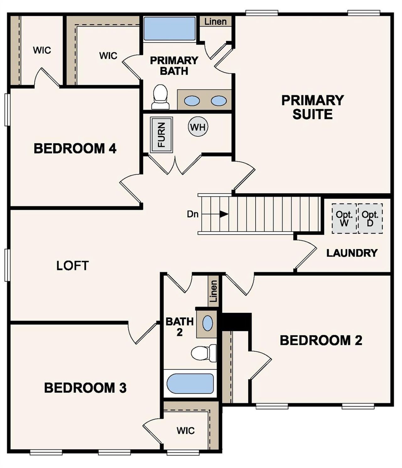 2D floor plan layout of this home in Woodford, Thomasville, NC (Image 2).