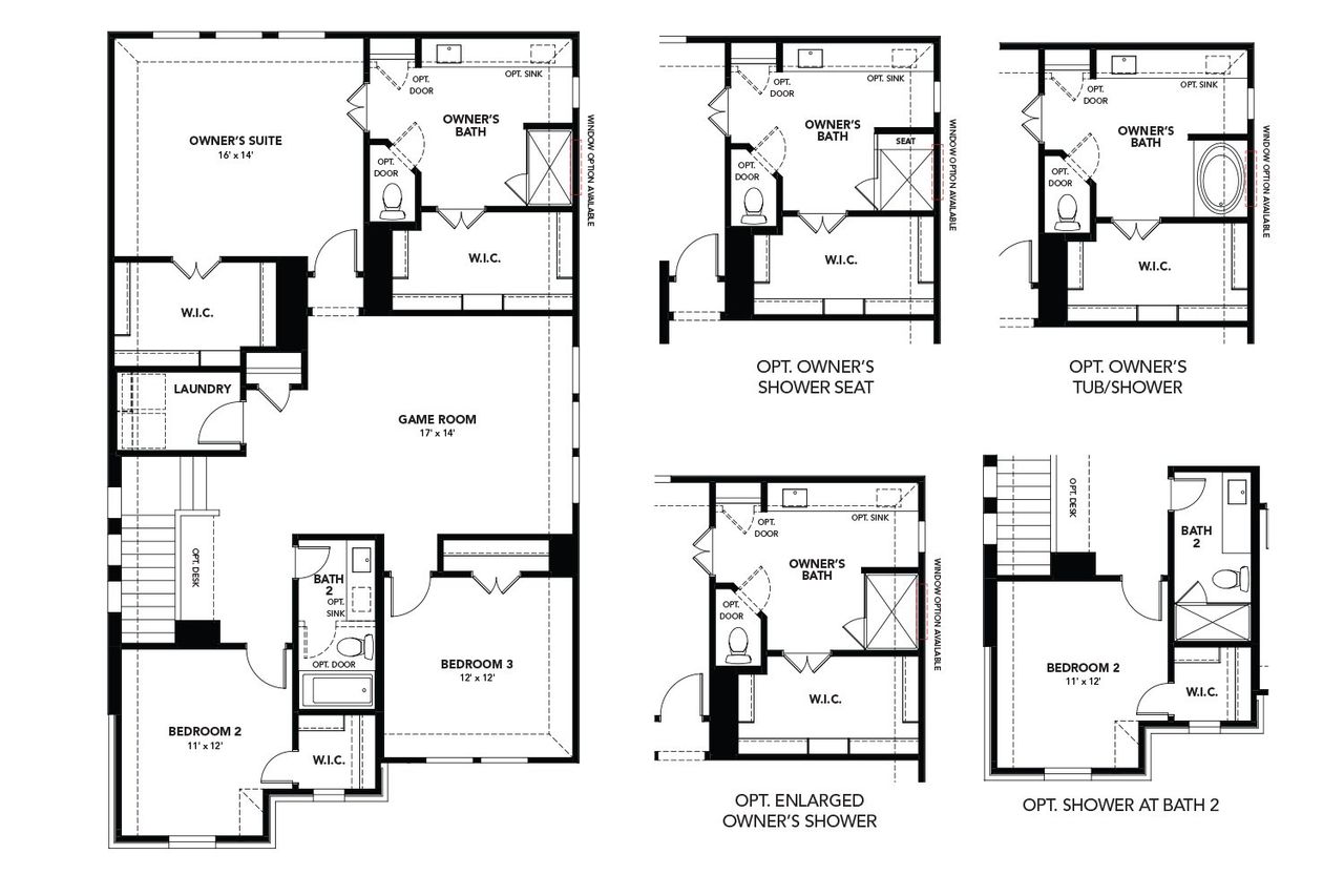 2D floor plan layout for the Altitude by DRB Homes in Prominence, San Antonio, TX (Image 2).