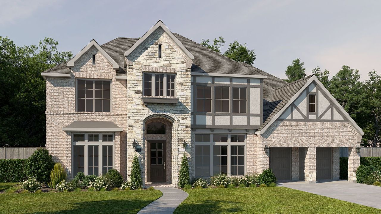 Representative exterior photo of a completed home built from the 651A by Britton Homes in Adkins Park 70', Hurst, TX (Image 2). Representative exterior photo of a completed home built from the 651A by Britton Homes in Adkins Park 70', Hurst, TX (Image 2).