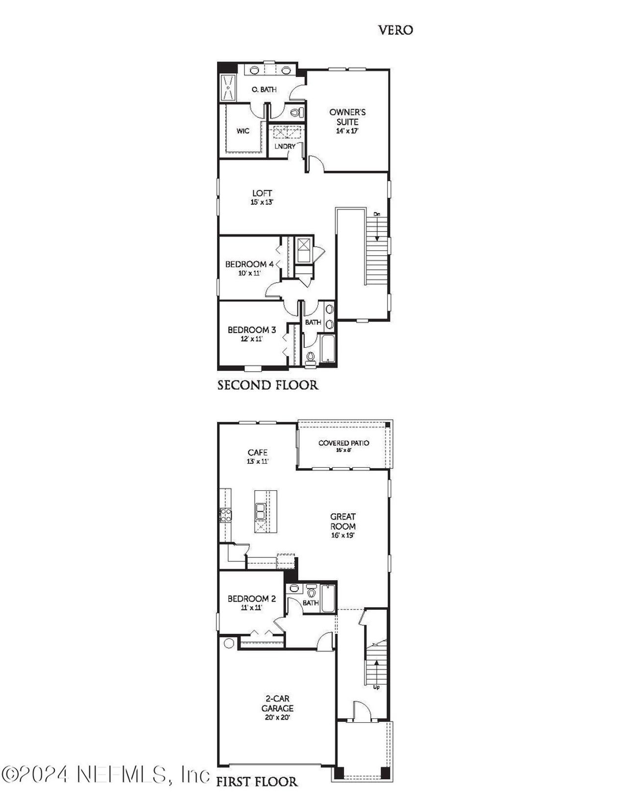 2D floor plan layout of this home in Cedar Creek, Jacksonville, FL (Image 2).