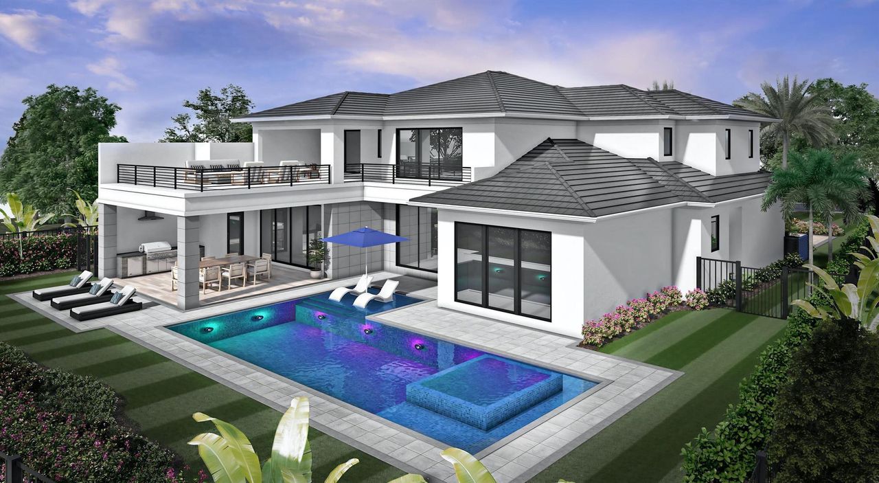 Front exterior of a new home in , Jupiter, FL, highlighting curb appeal (Image 2).