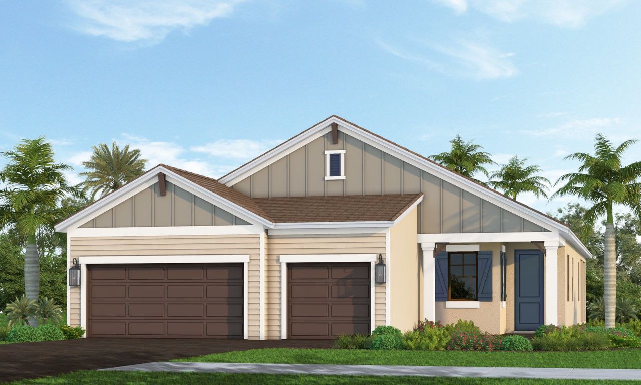Representative exterior photo of a completed home built from the Sea Mist by Neal Communities in Grand Park, Sarasota, FL (Image 2).